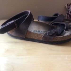 Birkenstock ankle wrap sandals. Sz 38